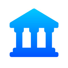  Bank building icon vector illustration.
