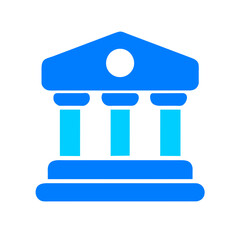  Bank building icon vector illustration.
