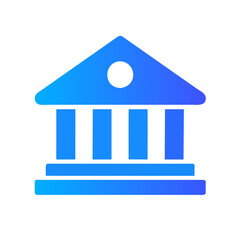  Bank building icon vector illustration.
