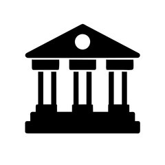  Bank building icon vector illustration.
