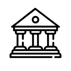  Bank building icon vector illustration.
