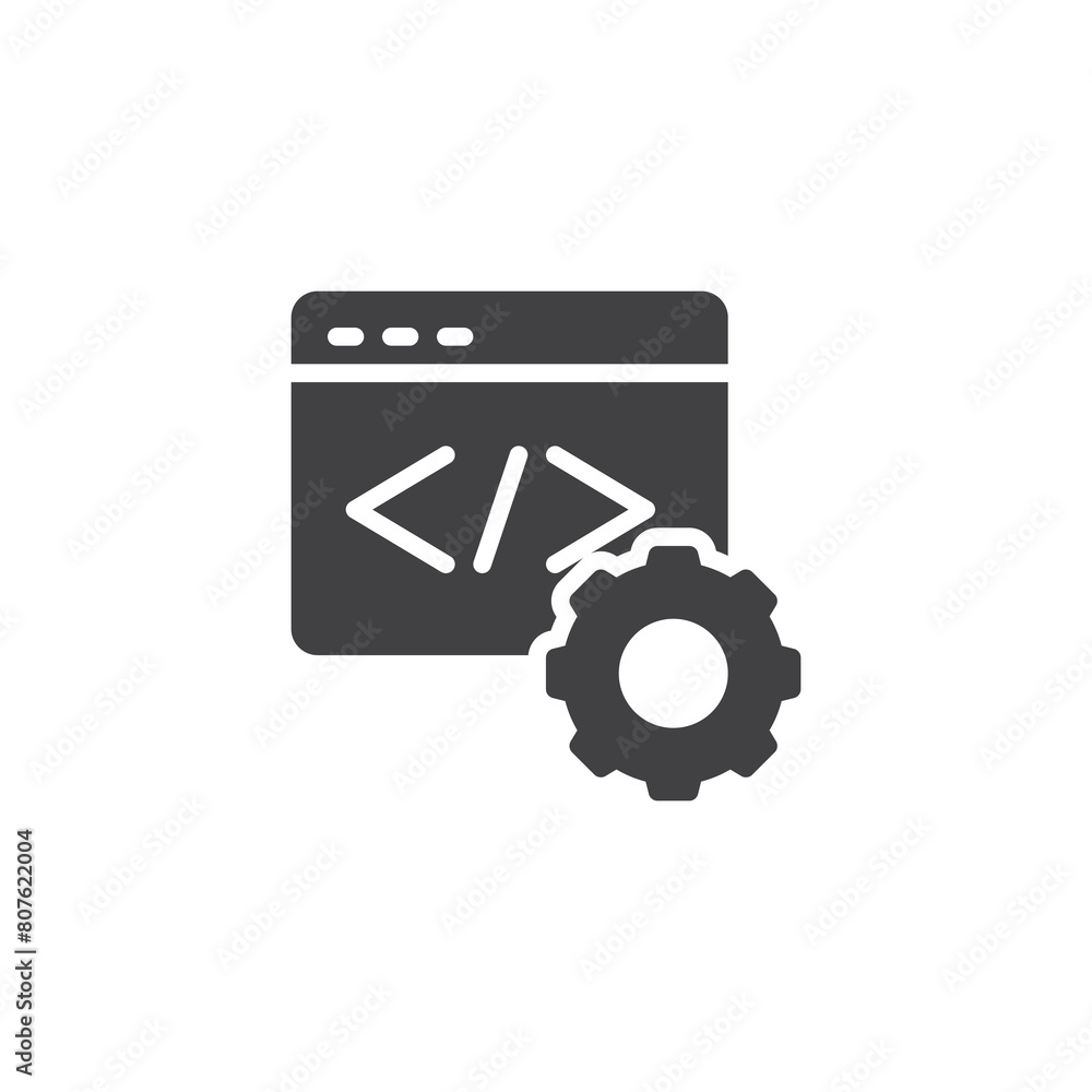 Poster web development vector icon