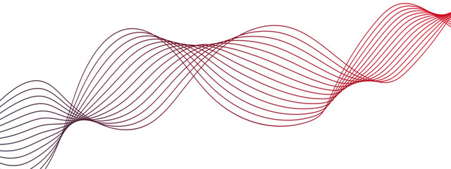 Abstract colorful modern stream wave line transparent background. Colorful glowing frequency sound wave technology curve lines background. Futuristic motion Curved wavy lines tech.