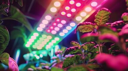 Vibrant Spectrum LED Lights Illuminate Diverse Crops for Maximum Growth Potential