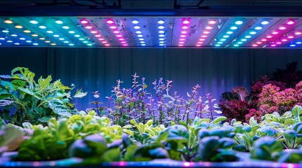 Vibrant Spectrum LED Lights Illuminate Diverse Crops for Maximum Growth Potential