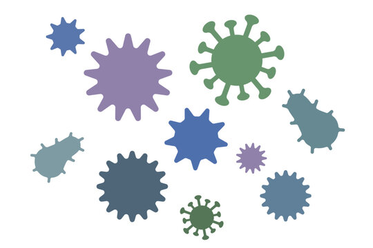 カビ　菌　ウイルスのイメージイラスト