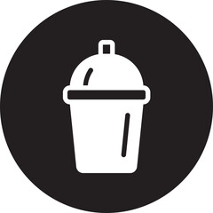 iced coffee glyph icon