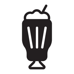 milk coffee glyph icon