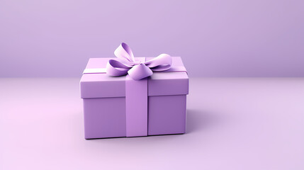Fototapeta premium minimalist purple gift box