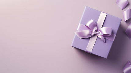 minimalist purple gift box