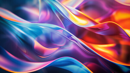Fototapeta premium Abstract smooth colored material waves