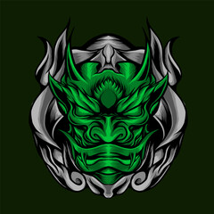 The green monster ogre vector illustration