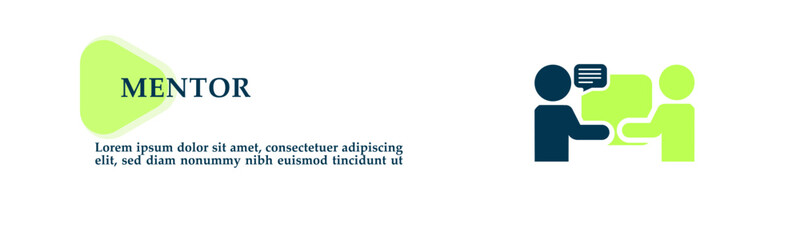 Mentor icon for background presentation, infographics, promotion or web banner graphics.