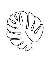 Monstera Leaf Line