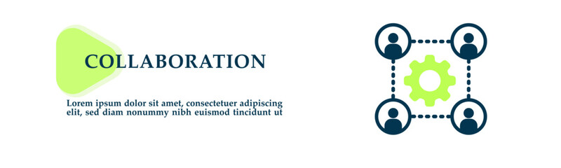 Collaboration icon for background presentation, infographics, promotion or web banner graphics.