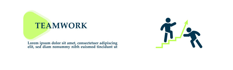 Teamwork icon for background presentation, infographics, promotion or web banner graphics.