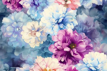 Obraz premium watercolor flowers background