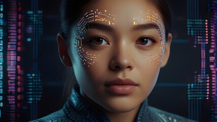 "Experience the cutting-edge technology of a digital eye, enhanced by mesmerizing circuit patterns and rendered in stunning detail by a generative AI platform."