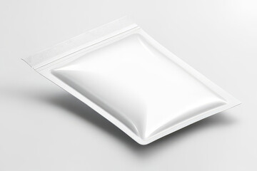 Glossy Pouch Up Blank White Template isolated in a White Background - obrazy, fototapety, plakaty