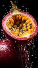 fresh passion fruit - obrazy, fototapety, plakaty