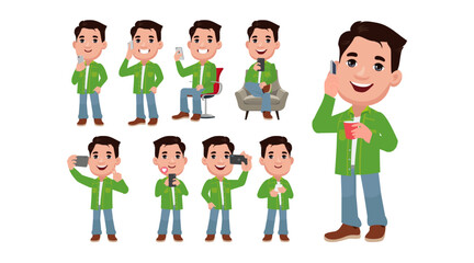 Young people using smart phones