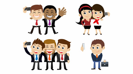 Young people using smart phones