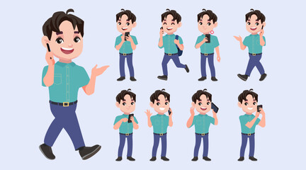 Young people using smart phones