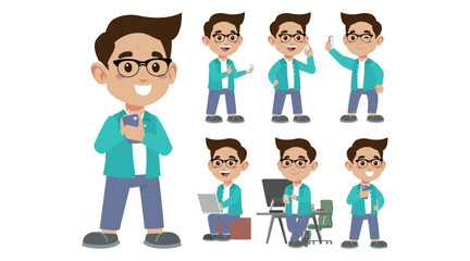 Fototapeta premium Young people using smart phones