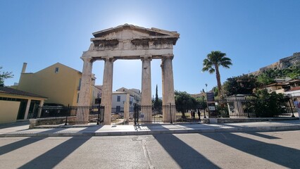 roman forumn ancient roman agora  in athens greece