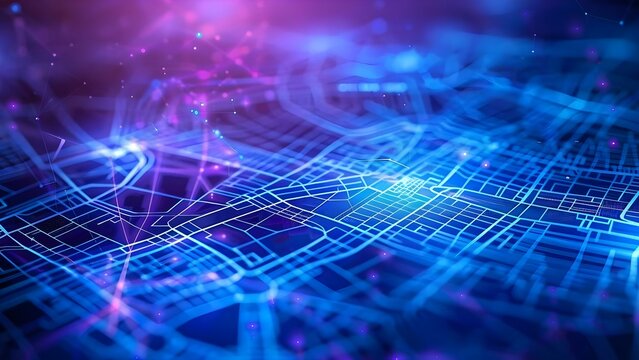 Detailed urban planning blueprint with city zoning residential commercial industrial areas and transportation. Concept Urban Planning, City Zoning, Residential Areas, Commercial Areas