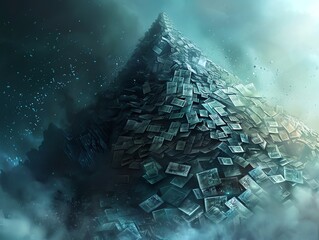 A mountain of paper. The weight of bureaucracy.