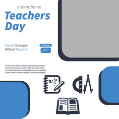Realistic teachers' day concept