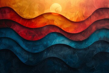 abstract background in colors and patterns for Day of the Sun 