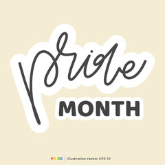 Pride month stickers, LGBT flat style symbols with pride flags, gender signs, retro rainbow, LGBT pride community Symbols, Vector set of LGBTQ, Vector illustration EPS 10