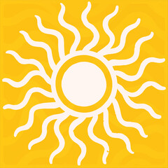Groovy retro abstract sun backgrounds. Sun sunbeams summer texture. Contemporary poster print banner template. Wavy vector illustration.