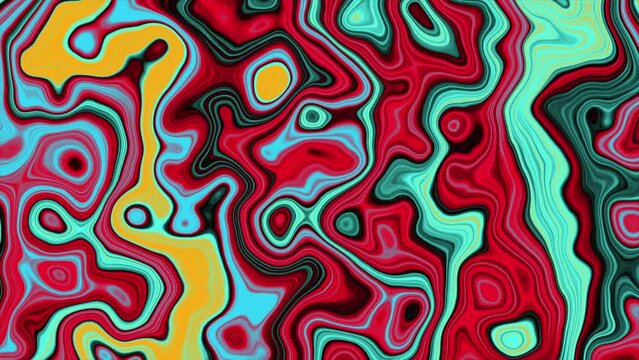 Liquid Fractual Motion Graphic Background