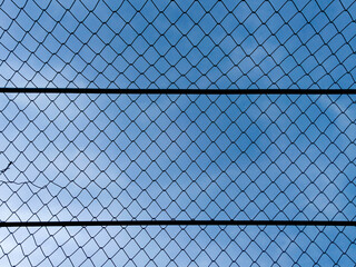 link fence with barbed wire