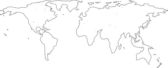 world map outline vector design 7.
