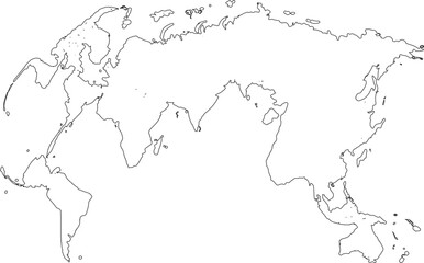 Obraz premium world map outline vector design 4. 