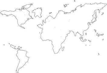 Obraz premium world map outline vector design 11.
