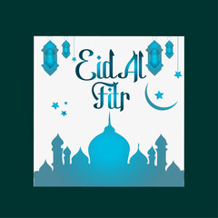 Eid social media post design. Unique Modern Editable Social Media banner template. Anyone can use this Easy Design Promotion web banner for social media. Modern elegant sales and discount promotions.