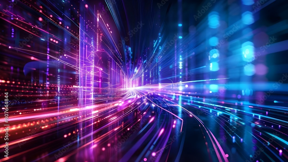 Poster innovative it roadmap with modern technology networking and big data processes. concept it roadmap, 