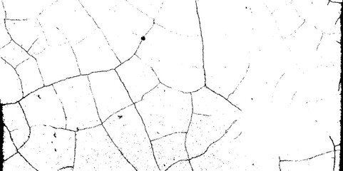 Home building problem. Wall cracked. Black grunge effect on white background, cracked ground, ground distress texture, damage texture, scratch texture