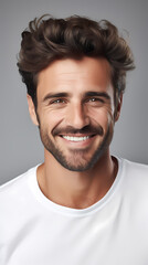 Obraz premium Close-up of smiling male with perfect teeth