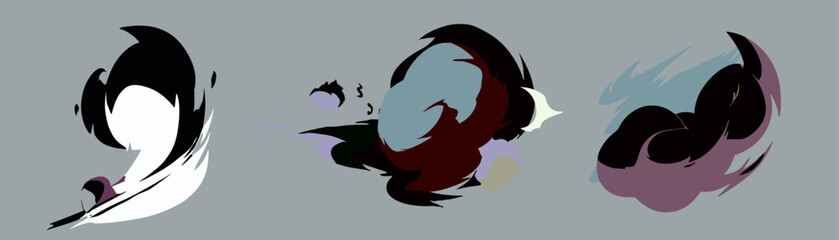 Abstract visual effects of explosions and dust. Vector illustration in superhero comic book style.