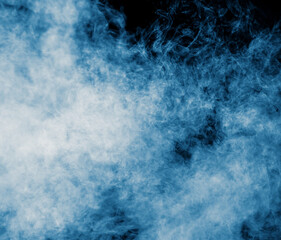 Blue smoke as an abstract background