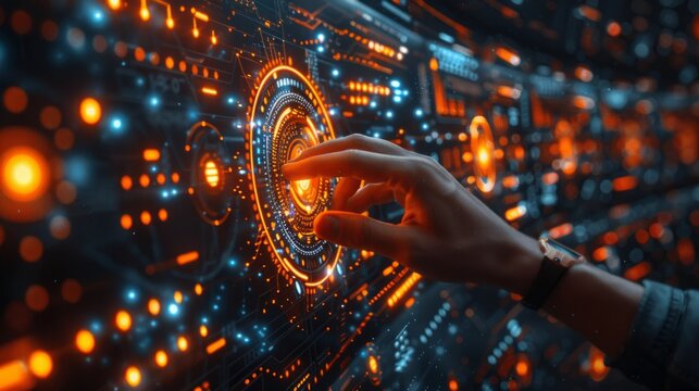 Software Engineer working on digital tablet coding with computer code and big data, global internet network, software development, data science, business and artificial intelligence, digital