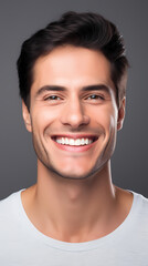 Close-up of smiling male with perfect teeth