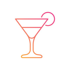 Cocktail drink vector icon