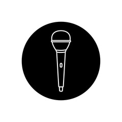 Microphone icon vector. mic illustration sign. Karaoke symbol. Audio logo.